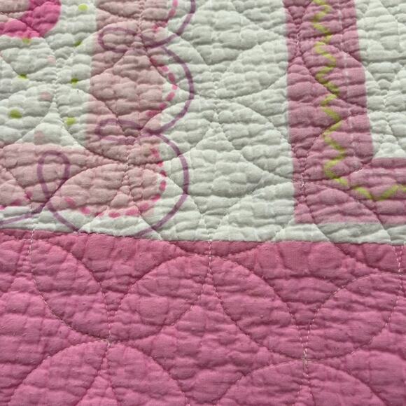 Cozy Line Home Fashions Quilt Bedspread Twin Cotton Kids Pink Floral Reversible - Picture 3 of 11